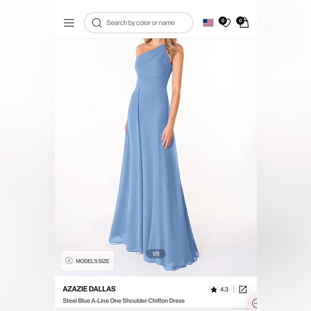 Azazie Dallas
Steel Blue / A4 
Worn once & great condition